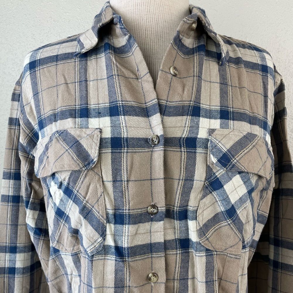 Jessi Lee Button Down Flannel Shirt Size M EUC